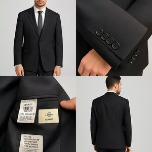 Cerruti 1881 Men’s Classic Black Blazer Size 62M – Tailored Fit Elegant Jacket